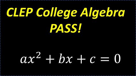 is the algebra clep test hard|college algebra clep formula.